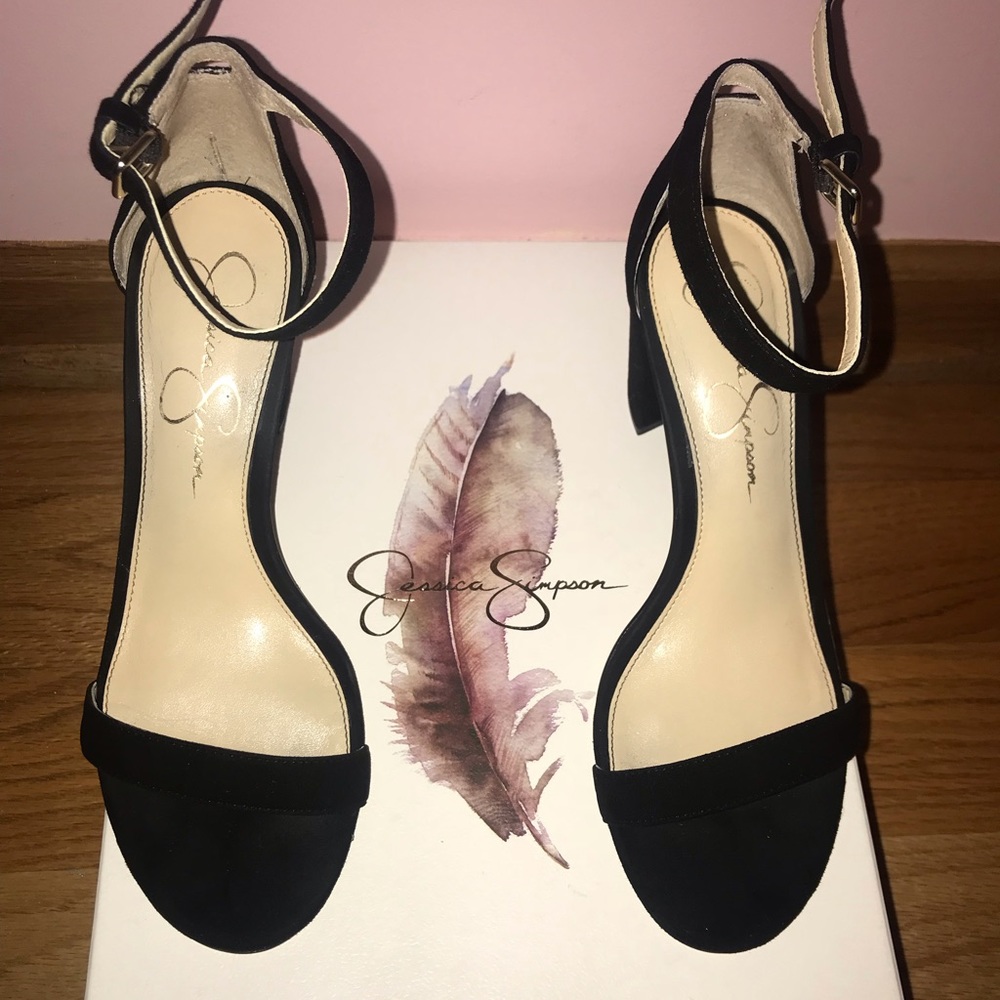 Black Block Heel Sandal